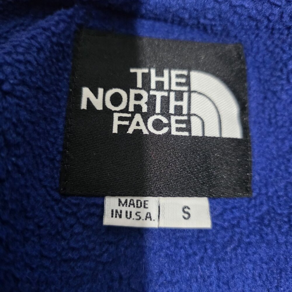 Vtg The North Face Denali Black Navy Fleece Zip Men/UnisexJacket Made in USA S - Picture 9 of 10